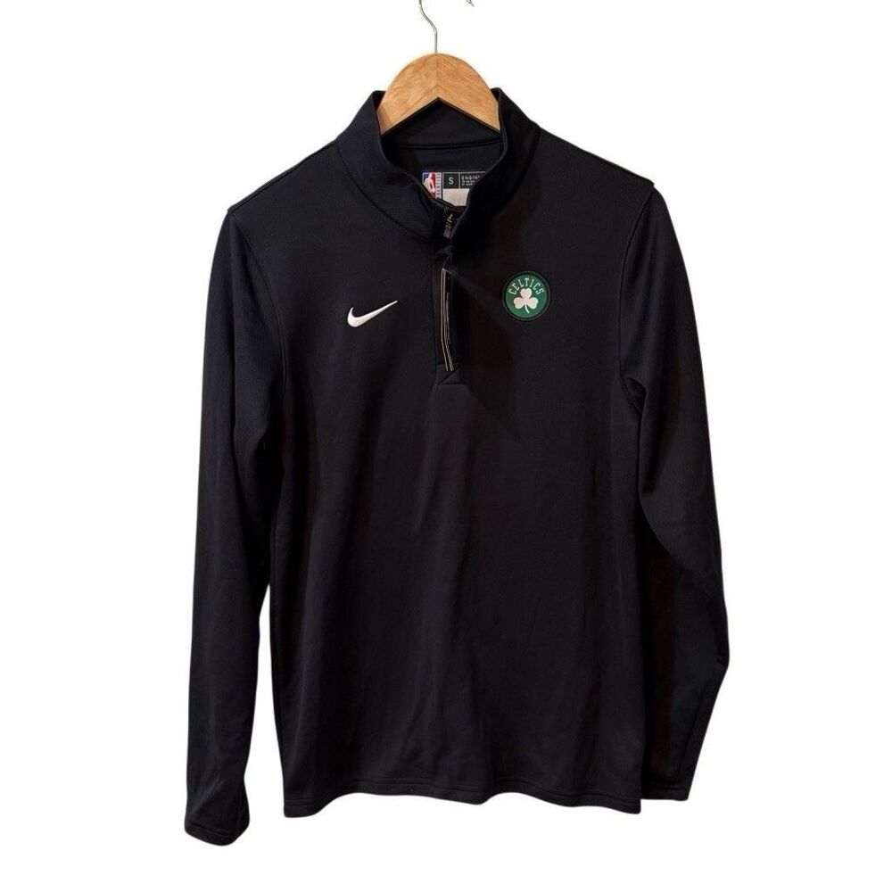 Nike Boston Celtics Engineered 1/4 Zip Pullover Black NBA Mens Small NWT